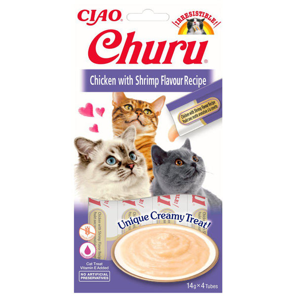 CHURU Kattegodbid, Churu Kylling/Rejer, flydende katte snack thumbnail