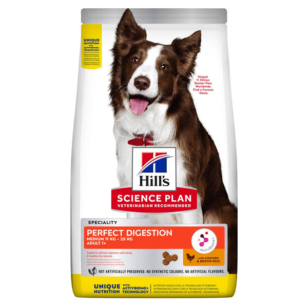 Hills Science Plan 12 kg Hills Adult Perfect Digestion Medium with Chicken & Brown Rice thumbnail