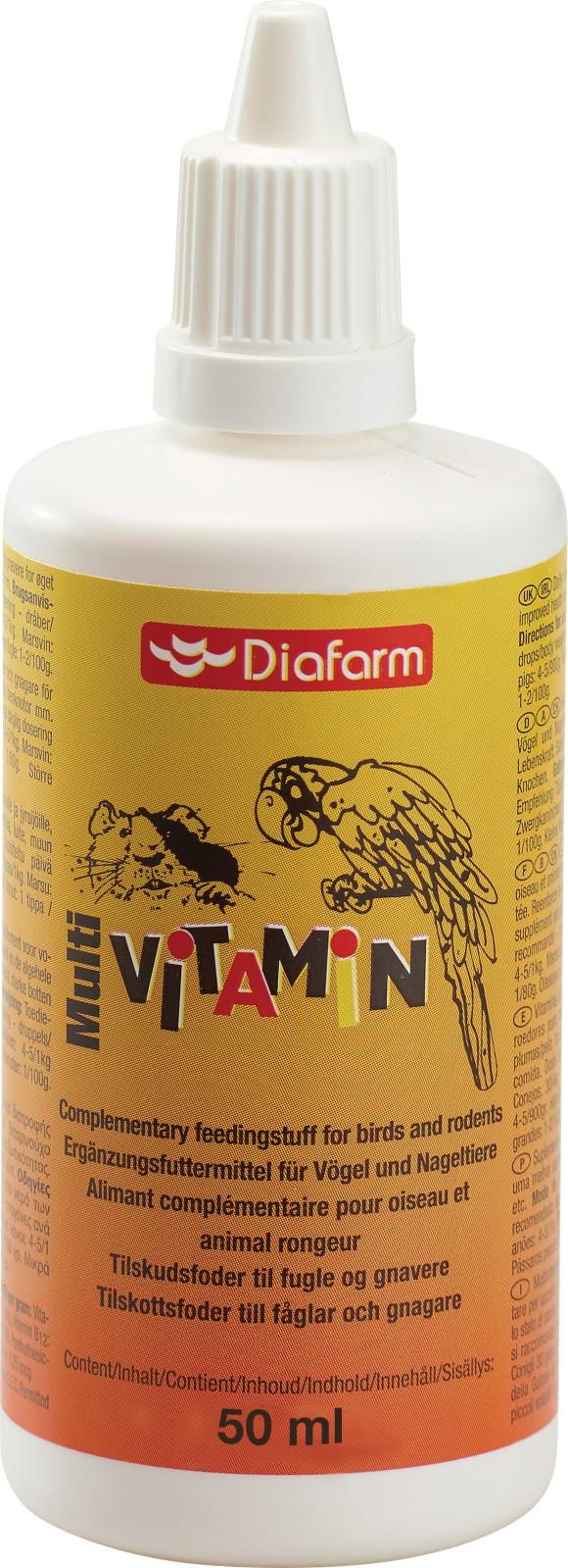 Vitamindråber til fugle, kaniner og gnavere fra DIAFARM