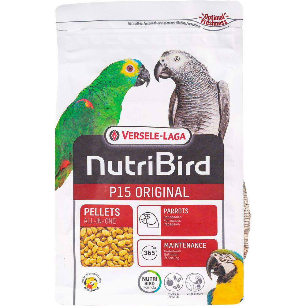 NUTRIBIRD P15 ORIGINAL | Versele-Laga Optimal Pellets: Videnskabeligt godkendt foder til større fugle