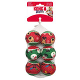 Kong - Holiday Squeakair Ball 6-pack, Medium