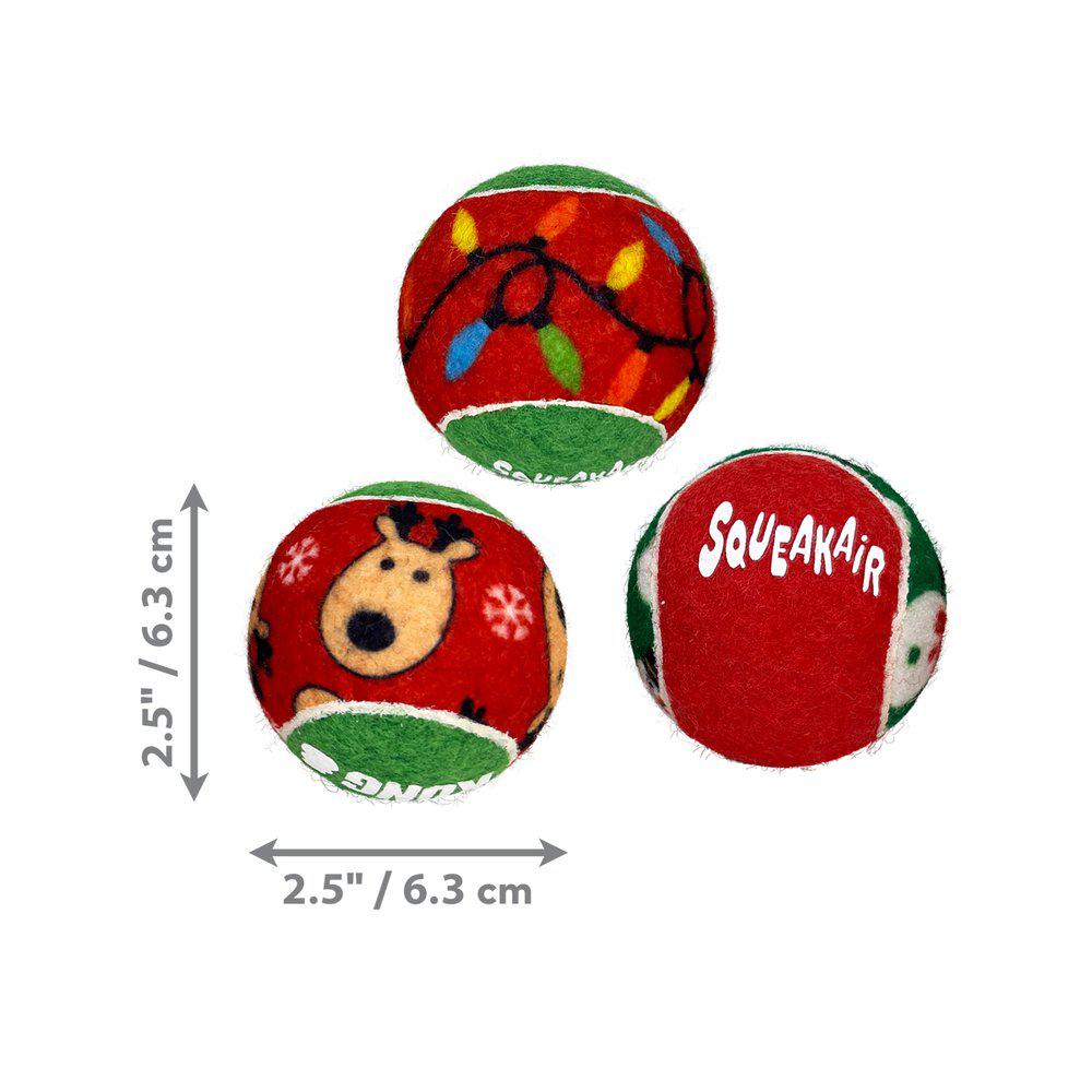 Kong - Holiday Squeakair Ball 6-pack, Medium