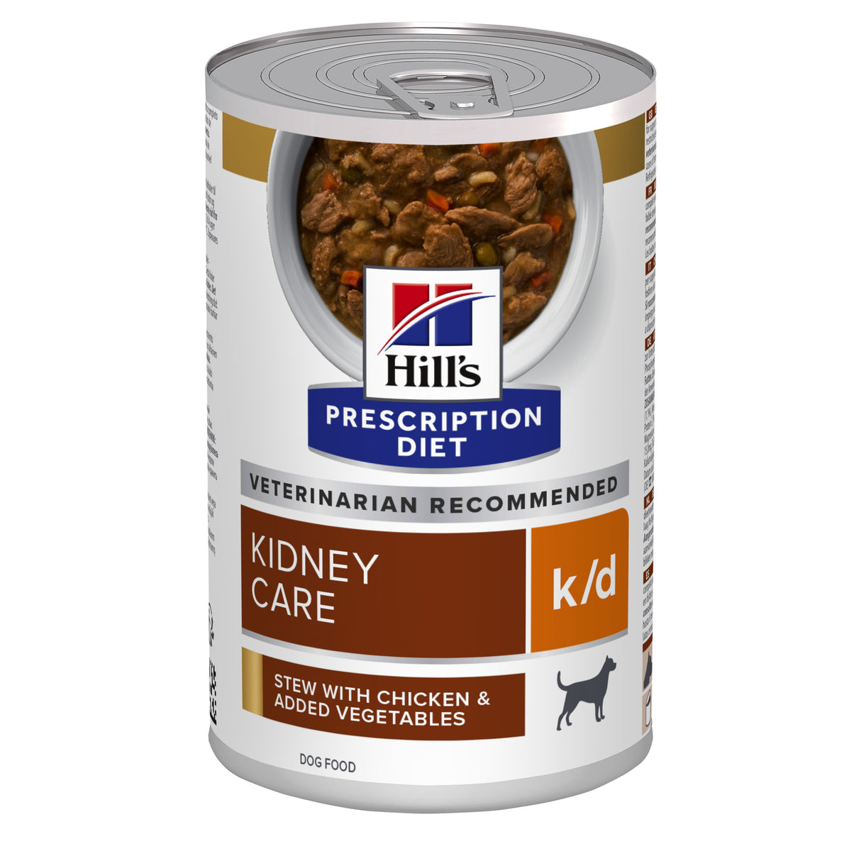 Hill's PRESCRIPTION DIET k/d Kidney Care Stew hundefoder med kylling og tilsatte grøntsager 12x354g dåse