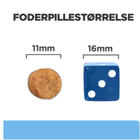 Et billede af en terning og et stykke brød, der fremhæver miljøfølsomhed og Hill's PRESCRIPTION DIET Derm Defense Environmental Sensitivities tørfoder til hunde med kylling (tørfoder til hunde med kylling).