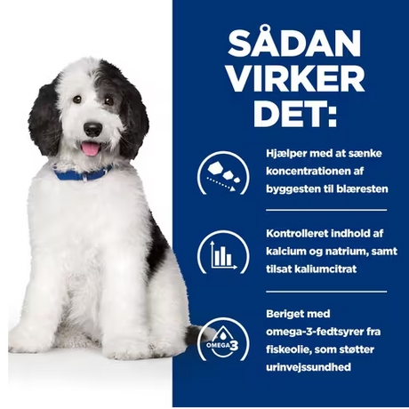 Sadan vikker det Hills Prescription Diet c/d Multicare Urinary Care tørfoder til hunde med kylling.