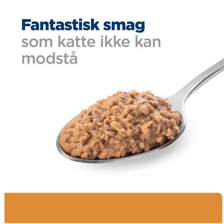 Fantastisk smag - som Hill's PRESCRIPTION DIET k/d Kidney Care vådfoder til katte med kylling 24x156g dase fra Hills Prescription Diet kan ikke modstå.