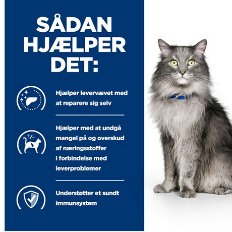 Hill's PRESCRIPTION DIET l/d Leverpleje tørfoder til katte med kylling 1,5kg pose - leverpleje kattefoder med fokus på fordøjelse.