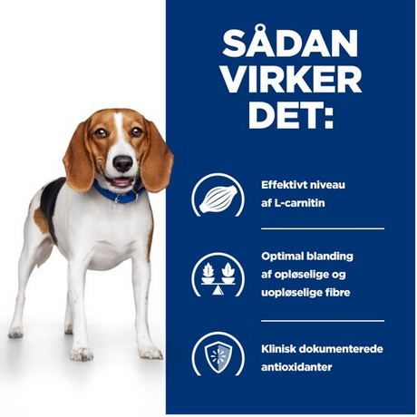 Sadan vikker det Hills Prescription Diet r/d Weight Reduction tørfoder til hunde med kylling, og tørfoder til hunde med kylling, som er ideelt til r/d Weight Reduction.