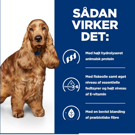 Hills Prescription Diet z/d Food Sensitivities vådfoder til hunde 370g dåser" er et højkvalitets vådt hundefoder specielt formuleret til hunde med foderoverfølsomhed. Det er en del af Hill's PRESCRIPTION DIET sortiment.