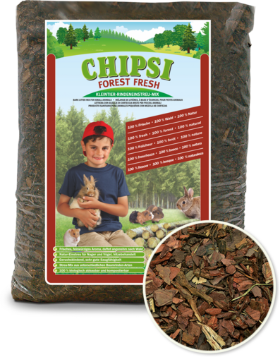 CHIPSI Forest Fresh - skovbund (bark) til kaniner, fugle og gnavere