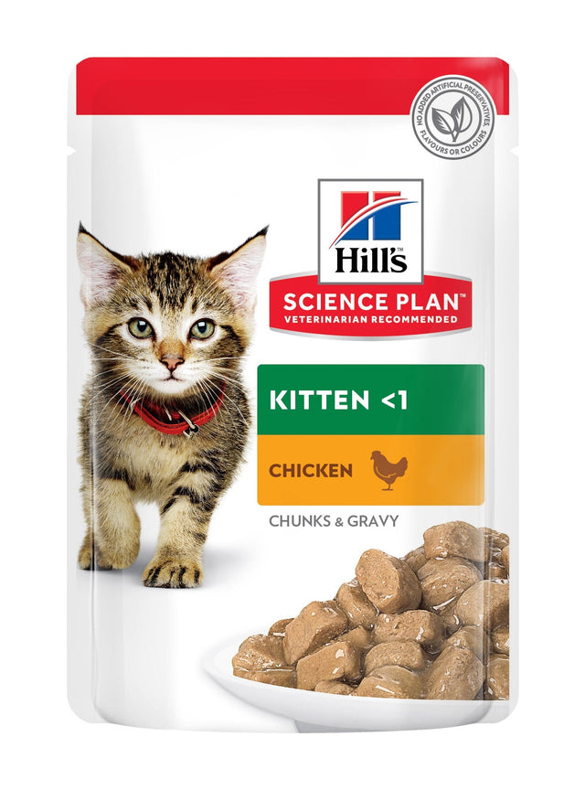 Hill's Science Plan killing 1 - kylling og sovs ville blive erstattet med Hills vådfoder til killinger i sovs med kylling og kalkun - Multipack fra Hills Science Plan.