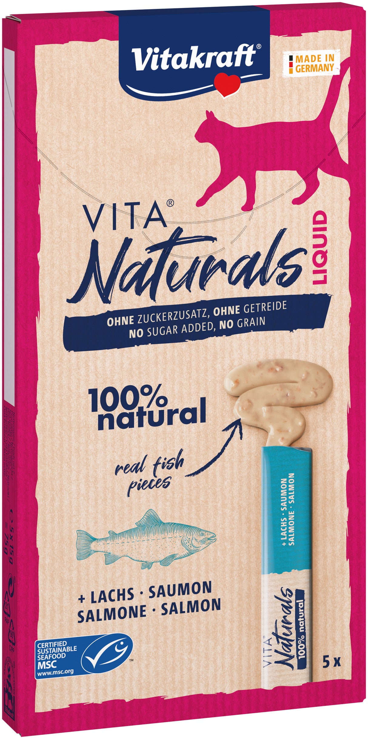 Liquid Vita Naturals med fisk - den flydende godbid til katte