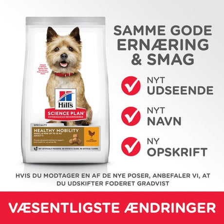 Hills Science Plan hundefoder har en smag og indeholder kylling.